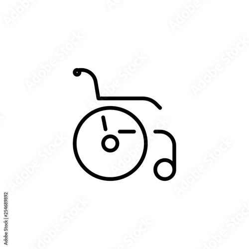 Wheelchair icon. Patient sign