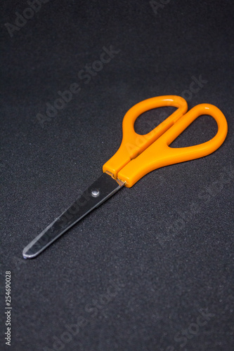 scissors isolated on black background