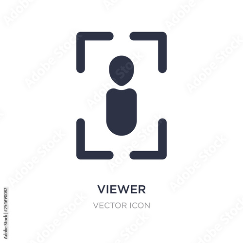viewer icon on white background. Simple element illustration from UI concept.