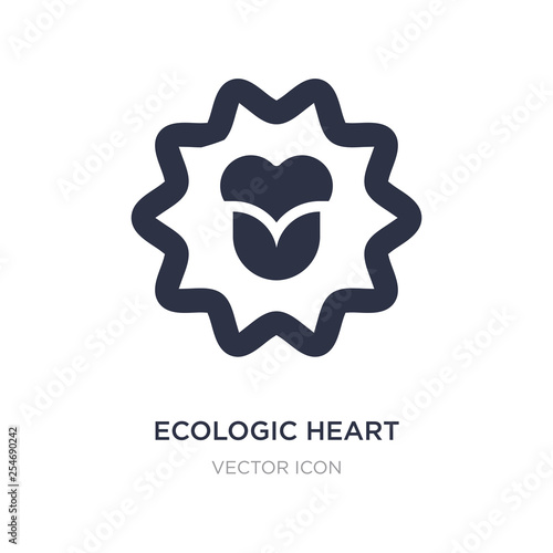 ecologic heart icon on white background. Simple element illustration from UI concept.