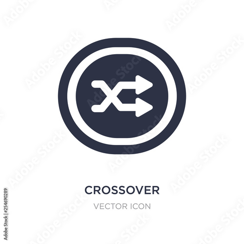 crossover icon on white background. Simple element illustration from UI concept.