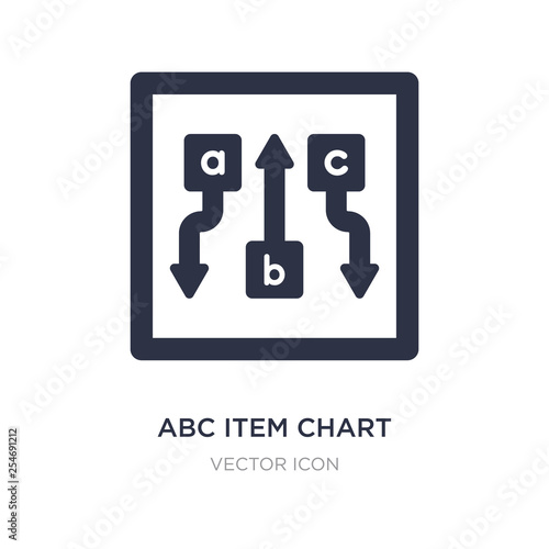 abc item chart icon on white background. Simple element illustration from UI concept. © zaurrahimov