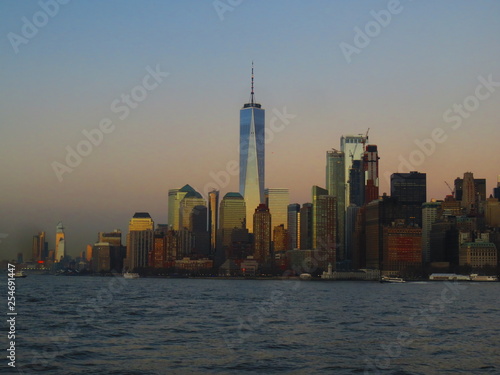 sunset with NYC skyline