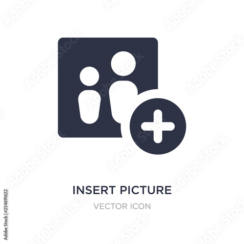 insert picture icon on white background. Simple element illustration from UI concept.