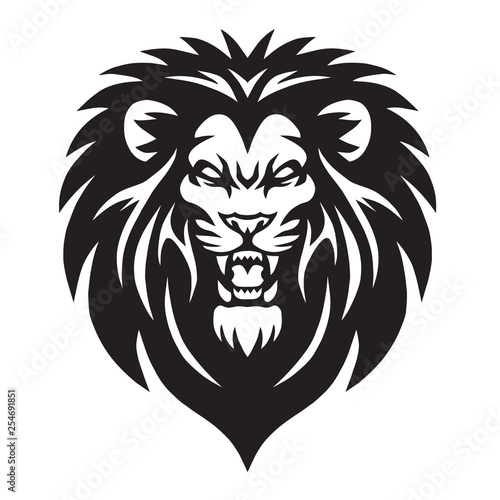 Fototapeta Naklejka Na Ścianę i Meble -  Wild Lion Roaring Logo Mascot Vector Design Icon