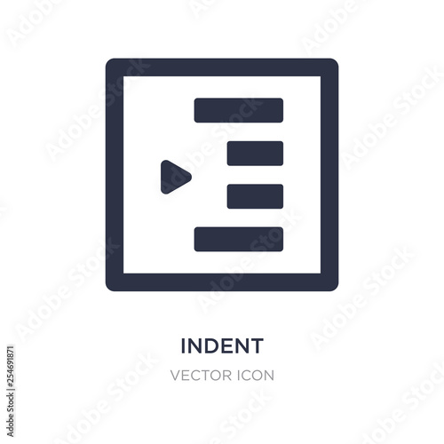 Canvas Print indent icon on white background