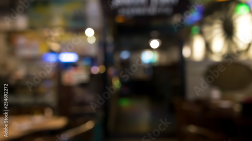 Blurr image of a restaurant environment