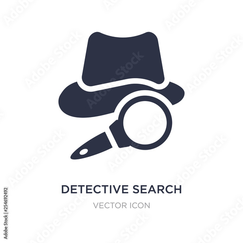 detective search icon on white background. Simple element illustration from UI concept.