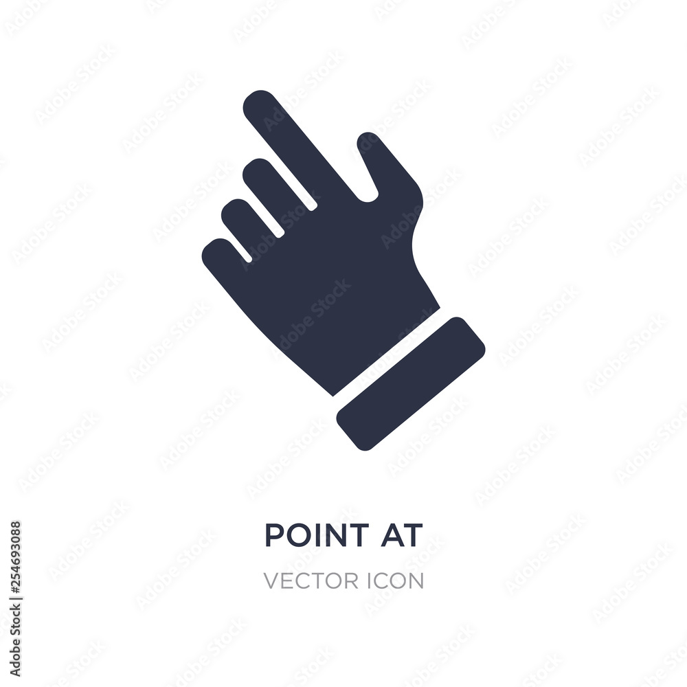 point at icon on white background. Simple element illustration from UI concept. point at icon on white background. Simple element illustration from UI concept.