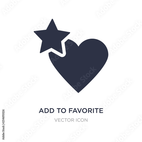 add to favorite icon on white background. Simple element illustration from UI concept.