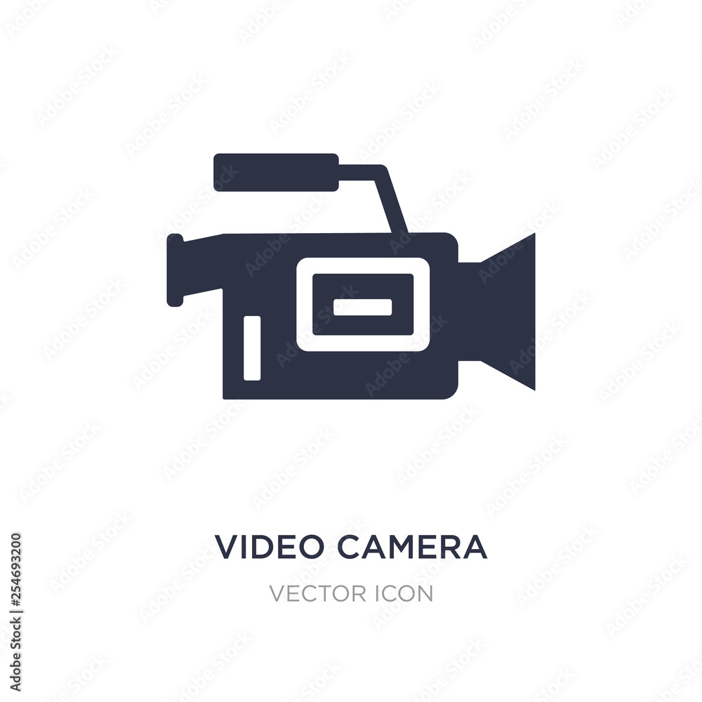 video camera from side view icon on white background. Simple element illustration from UI concept. video camera from side view icon on white background. Simple element illustration from UI concept.
