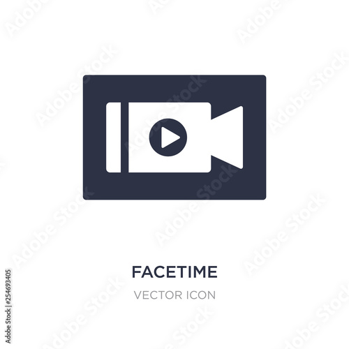 facetime icon on white background. Simple element illustration from UI concept.