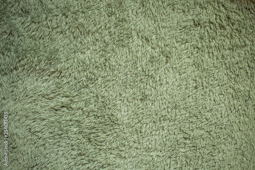 Background texture pattern  terry Green fabric. Greenery tone. Place for text