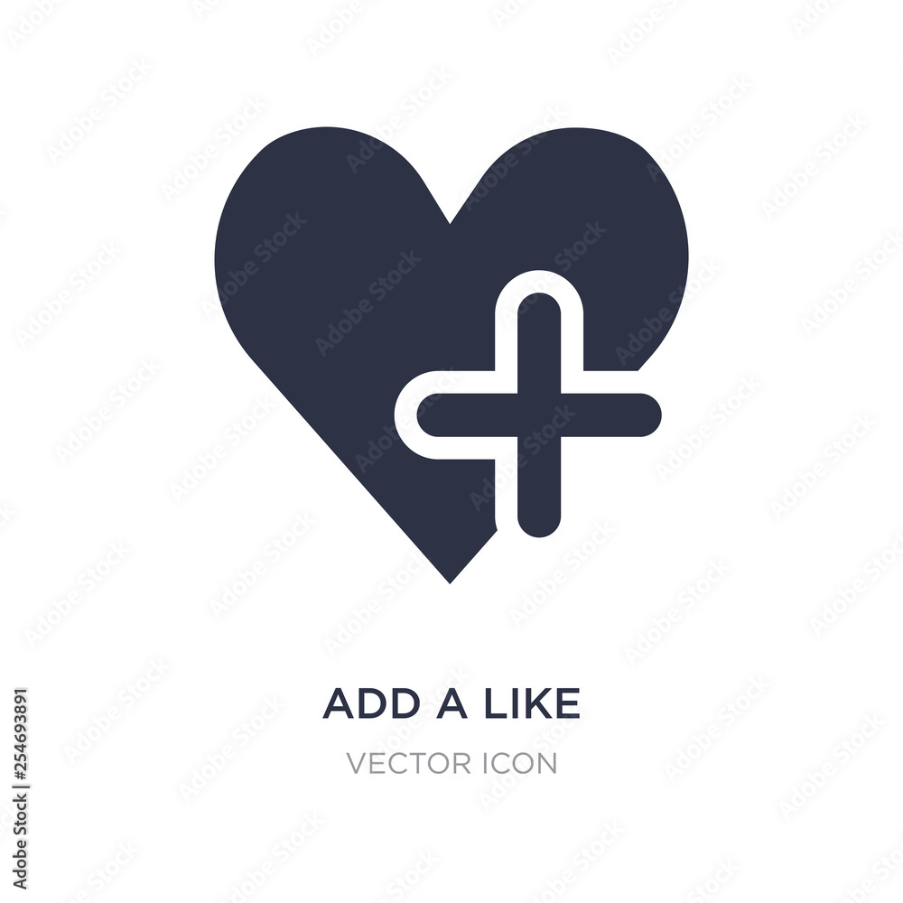 add a like icon on white background. Simple element illustration from UI concept. add a like icon on white background. Simple element illustration from UI concept.