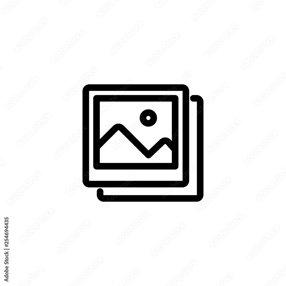 Photo gallery icon. Image attachment sign Photo gallery icon. Image attachment sign