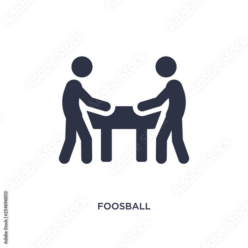 foosball icon on white background. Simple element illustration from outdoor activities concept.