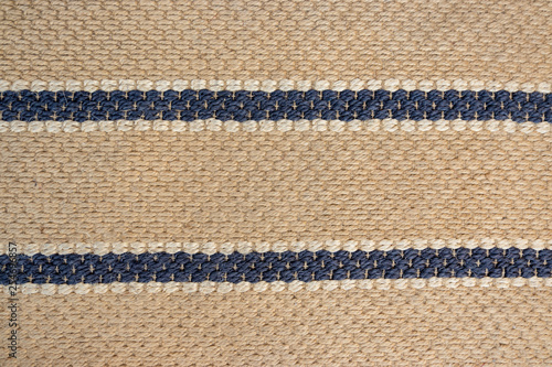 Traditional pattern mats are made by weaving rope.