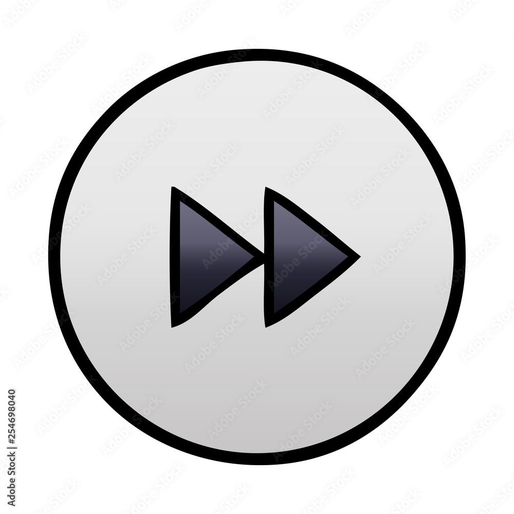 gradient shaded cartoon fast forward button gradient shaded cartoon fast forward button