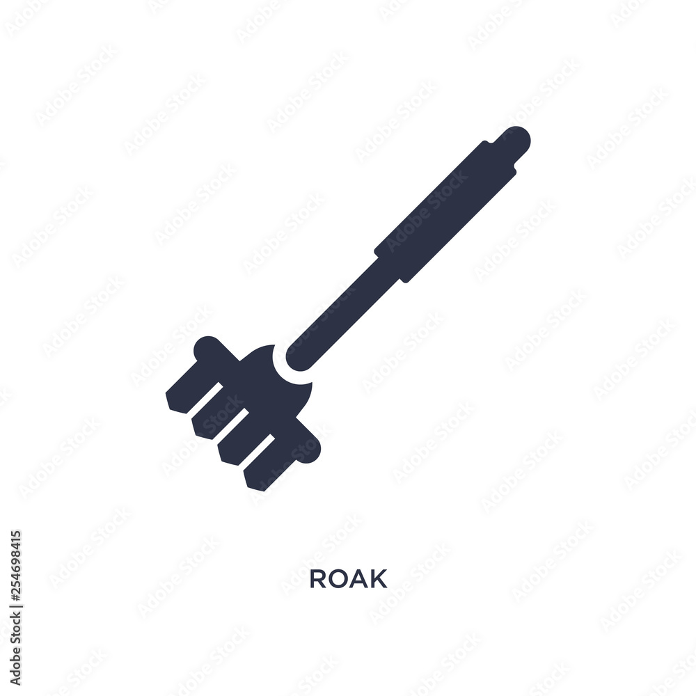 roak icon on white background. Simple element illustration from farming and gardening concept. roak icon on white background. Simple element illustration from farming and gardening concept.