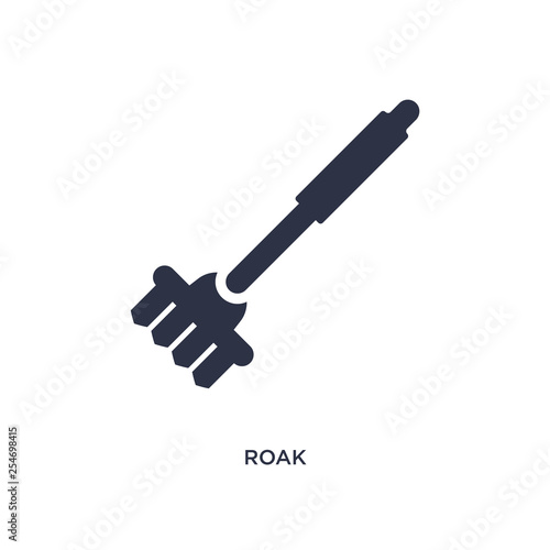 roak icon on white background. Simple element illustration from farming and gardening concept.