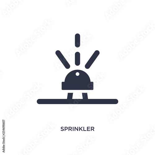 sprinkler icon on white background. Simple element illustration from farming and gardening concept.