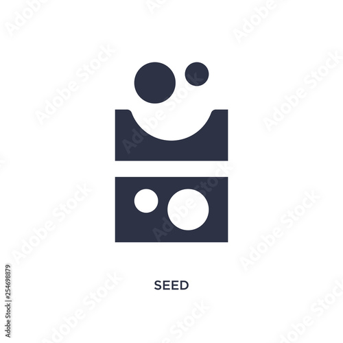 seed icon on white background. Simple element illustration from farming concept.