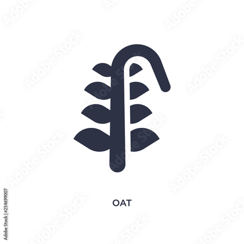 oat icon on white background. Simple element illustration from farming concept.