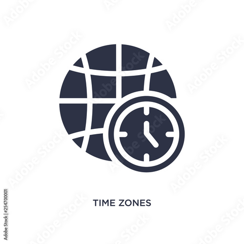 time zones icon on white background. Simple element illustration from airport terminal concept.