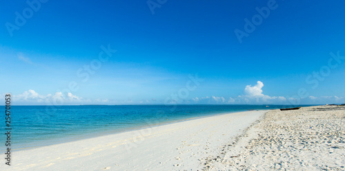 Beautiful sky and blue sea . tropical beach