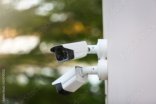 Outdoor CCTV monitoring, security cameras.