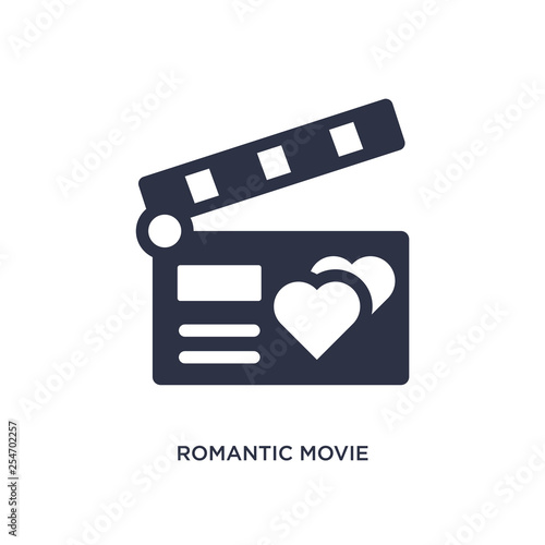 romantic movie icon on white background. Simple element illustration from love & wedding concept.