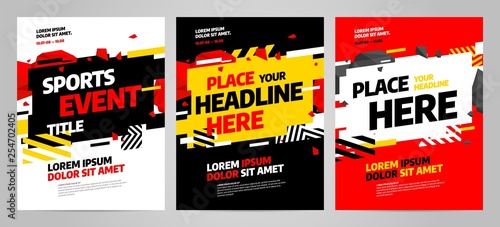 Layout design template for sport event, tournament or competition.