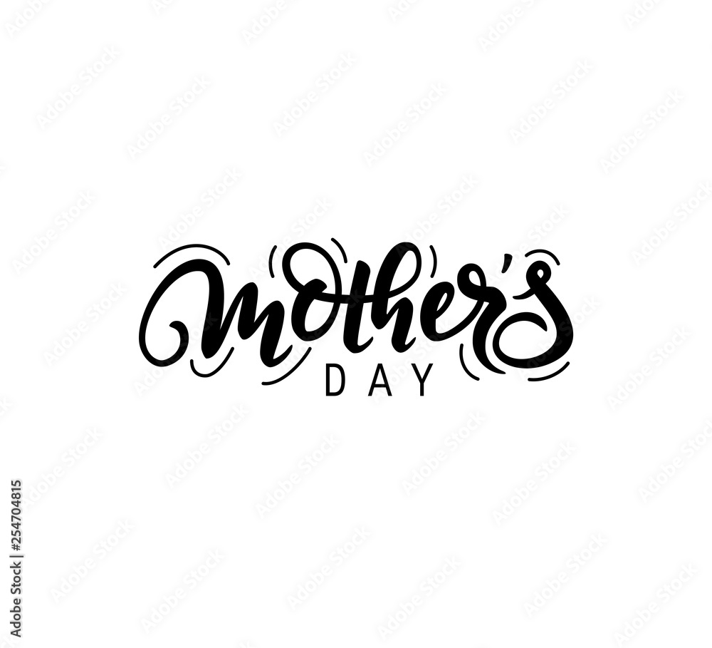 Mothers day lettering written by brush pen Mothers day lettering written by brush pen
