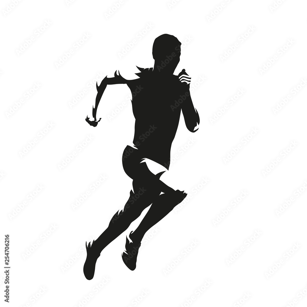 male running silhouette