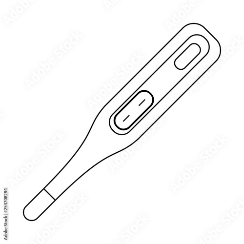 Glucometer medical supplie isolated in black and white