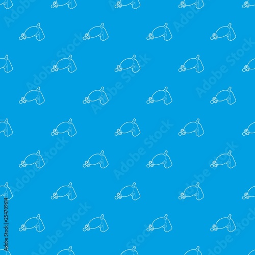 Alien weapon toy pattern vector seamless blue repeat for any use