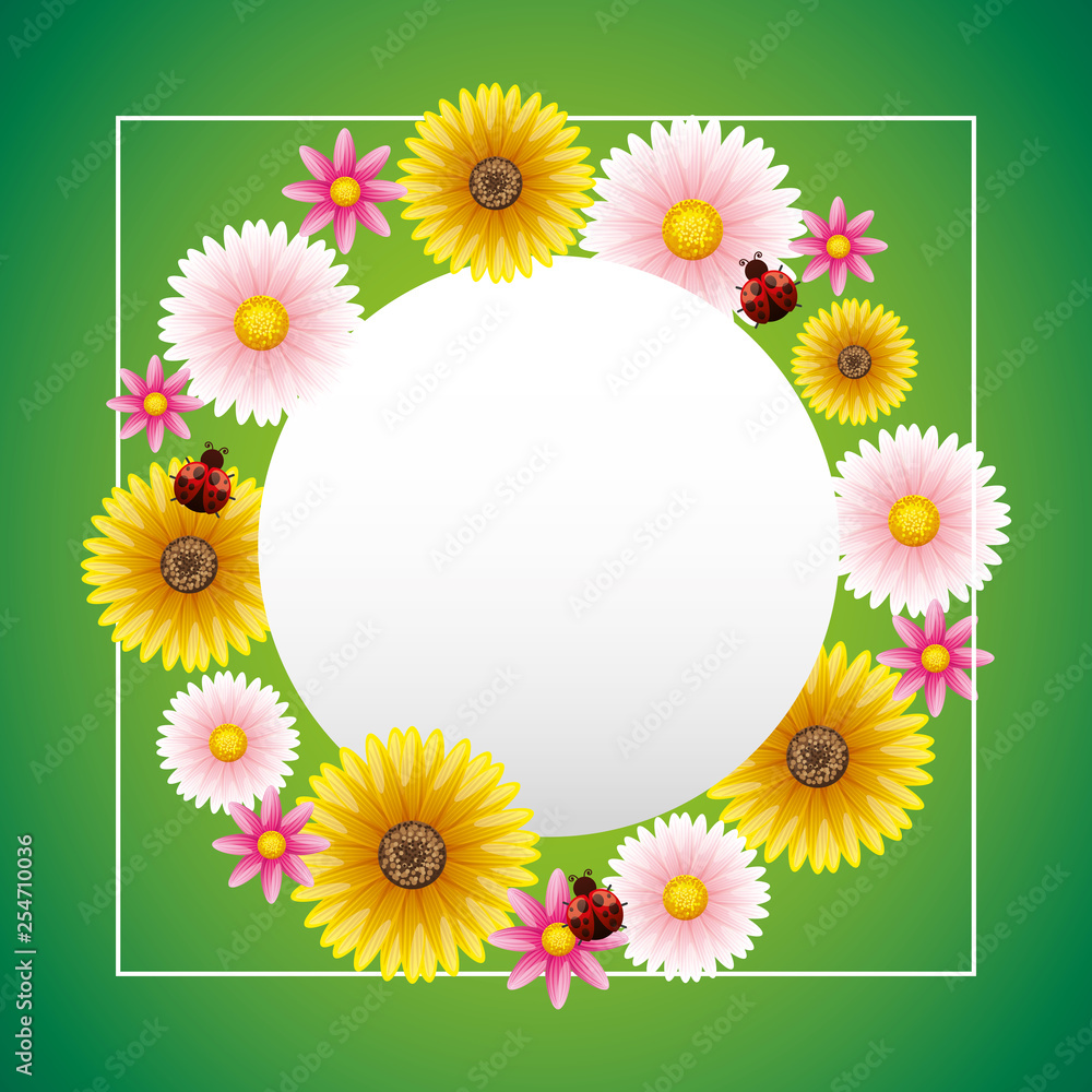 Spring floral frame Spring floral frame