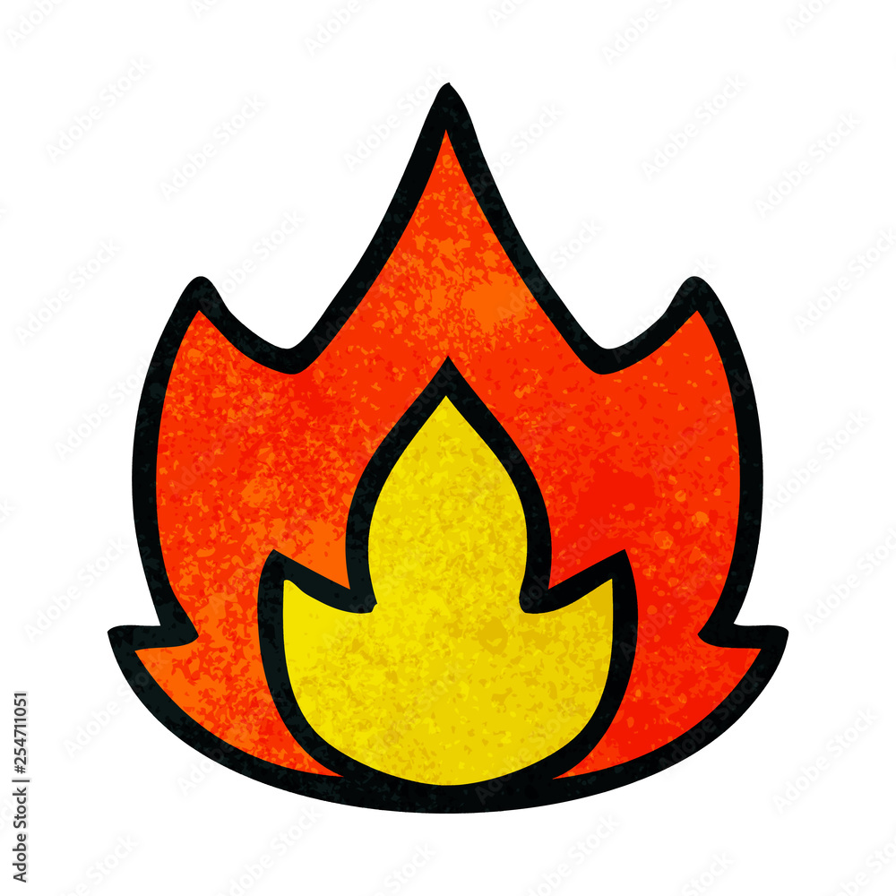 retro grunge texture cartoon fire retro grunge texture cartoon fire