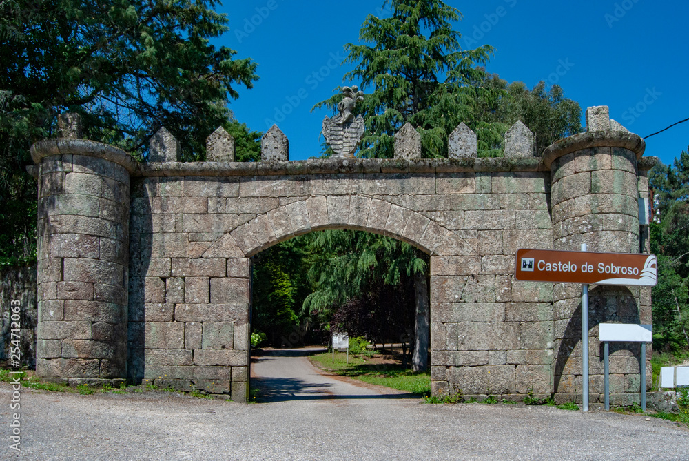 Castle of Villasobroso in the province of Pontevedra in Galicia
