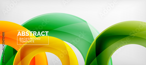 Flying circles geometric abstract background