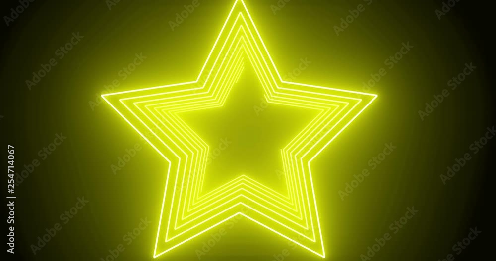 Abstract neon star shape frame drawing on the dark background and leaving empty place in the center for your logo. Abstract neon star shape frame drawing on the dark background and leaving empty place in the center for your logo.