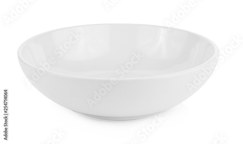 White bowl isolated on white background