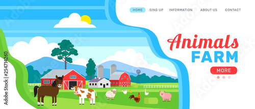 animals farm web banner design