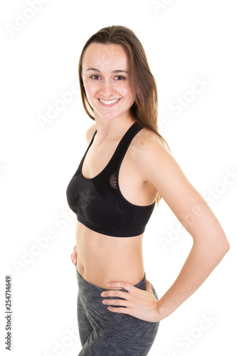Beautiful woman wears sport clothes prepares for trainning Fitness sport active lifestyle concept