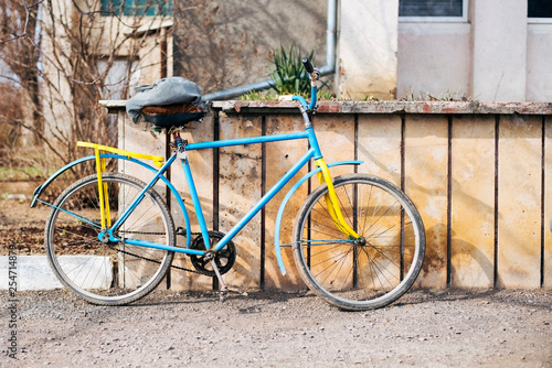 An old bike on which the grandfather goes to work