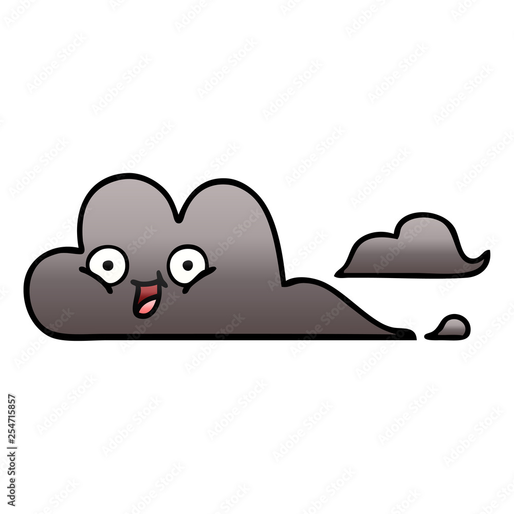 gradient shaded cartoon storm cloud gradient shaded cartoon storm cloud