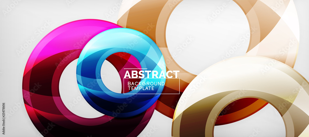 Glossy circles geometric background Glossy circles geometric background