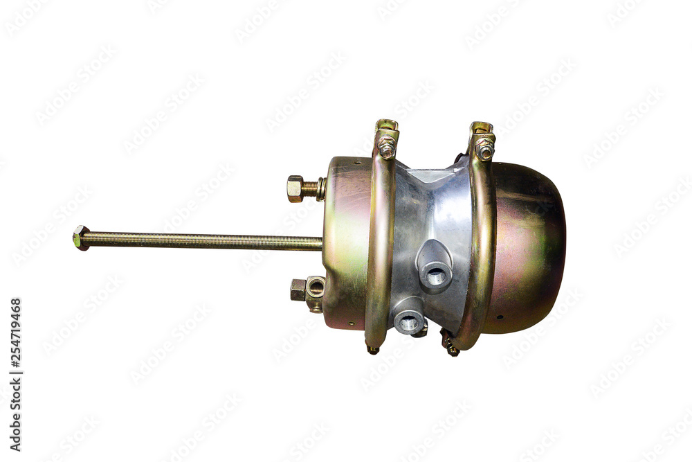 brake chamber to truck isolated on white background brake chamber to truck isolated on white background