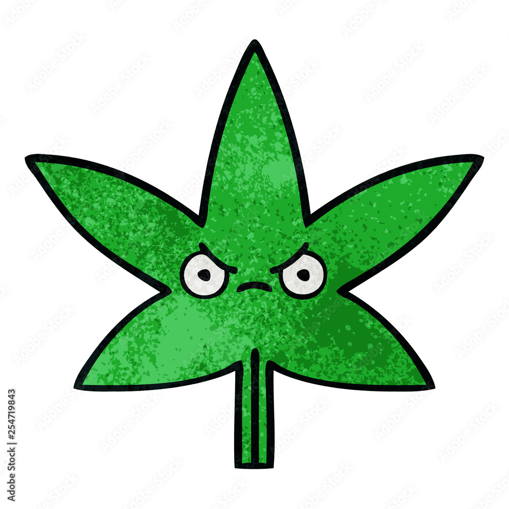 retro grunge texture cartoon marijuana leaf retro grunge texture cartoon marijuana leaf