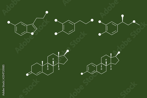 chemical formula on abstract background
